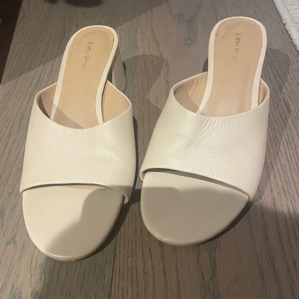 & Other Stories Cream Women's Mules - Picture 1 of 3